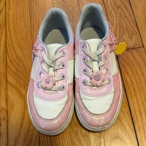 Kids Pink and White Sneakers